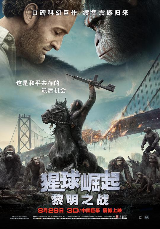 猩球崛起2:黎明之战海报